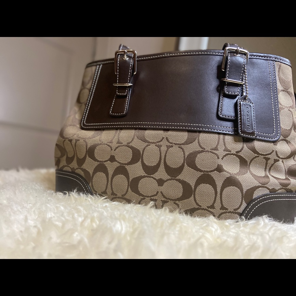 Authentic COACH Bag with Monogram “C” tan.